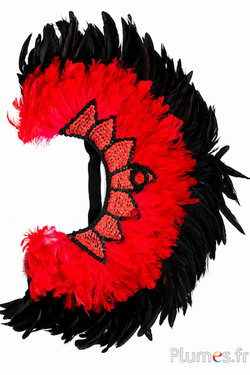 Parure da testa - 55 x 45 cm - fucsia-rosso